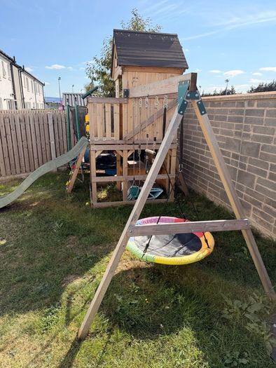 wooden swing set