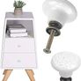 MULTIPLE COLOURS AVAILABLE 10 x Vintage Ceramic Door Drawer Handles, 34 mm Round Drawer Knobs, Furniture Knobs, Door Knobs, Furniture Handles for Cupboards, Cupboards, Kitchen, Children's Room Image 2