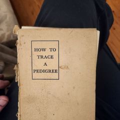 How To Trace A PEDIGREE in the British Isles. By H.A C. Second Edition.  1924. In Fair condition.