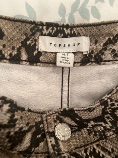 Fab Topshop Reptil Print Mini size 12