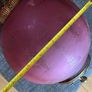 Victorian Manskenslampa Moonlight Etched Cranberry Hanging Ceiling Light Shade Image 3