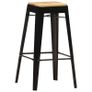 Bar Stools 2 pcs Black Solid Mango Wood Image 10