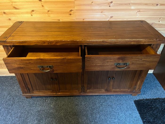 Solid oak home cabinet