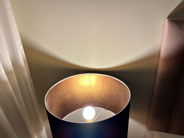 Pair of Bedroom Lamps with Black Shades