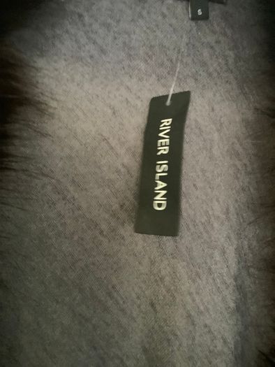 New River Island Cardigan With Fur Collar