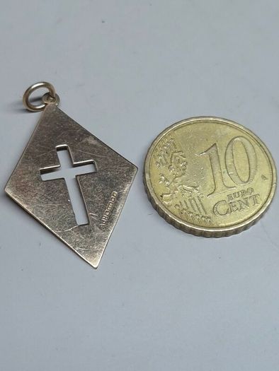 Vintage 9ct Gold Birmingham Cross Pendant