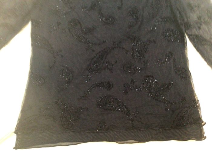 Fabulous Sparkly Designer  Black Top by Manuella  Brizzi of La Perla