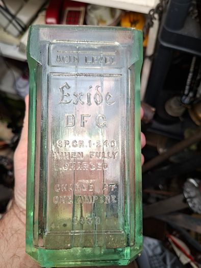 2 Beautiful Antique Acid Battery Glass, Postage Available or Collection,