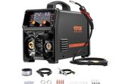 Pro MIG Welder, 250Amp Pluse Mig Welding Machine, 5-in-1 Welder Machine MIG Pluse/Gas MIG/Flux Core MIG/Stick/Lift TIG with IGBT Inverter Technology and LCD Screen Display