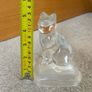 Vintage Clear Glass Cat Figurine Image 5