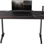 _Computer Game Table, Ergonomic Gaming Desk PC Game Table with Cup Holder and Headphone Hook, 140x65x75cm, Black Image 2