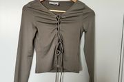 The lacing long sleeve top