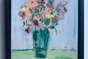 Framed Original Floral Painting Flower Art Framed  Contemporary Art Painting  Original Gift