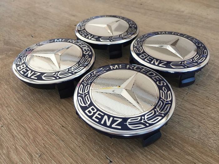 Dark Blue  75mm Mercedes wheel Caps 4pcs A1714000025