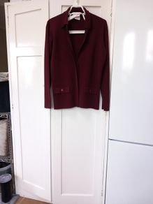 Country Casuals Wine Cardigan Size L