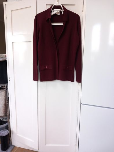 Country Casuals Wine Cardigan Size L