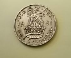 1951 George VI UK Shilling