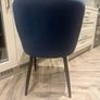Set of 4 Navy Blue Velvet Dining Chairs Image 3