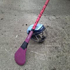 hurling helmet and hurl