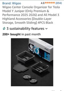 Tesla model 3 highland center console organiser