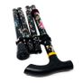 Folding Walking Stick, Black Floral Image 3