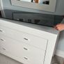 White 3 Drawer Dresser and Matching Mirror Image 4