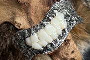 1 Set of Teeth Silver Bangle Weird Odd Unusual