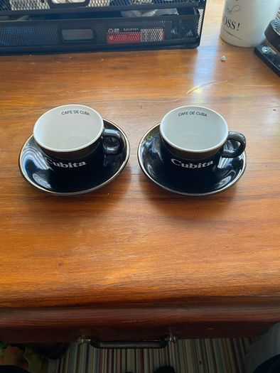 Set of 2 coffee Espresso cups - Cubita - Cafe' de Cuba