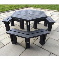 6 Sided Picnic Table No Back