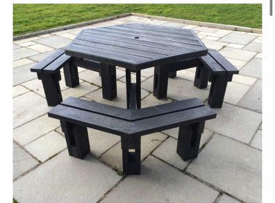 6 Sided Picnic Table No Back