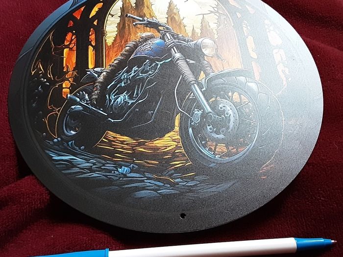 motorcycle wall plaque