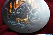 motorcycle wall plaque
