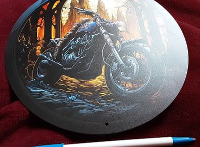 motorcycle wall plaque