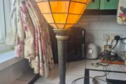 Table lamp Torchiere faux stained glass  uplighter Tablelamp