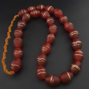 Vintage Venetian Style Aventurine Glass Beads Necklace Strand 18 inches