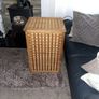 Wooden lattice laundry basket Image 4