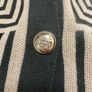 Shein beige and black design cardigan with gold buttons Image 4