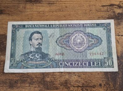 Romania, 50 Lei 1966 banknote, circulated - free standard postage