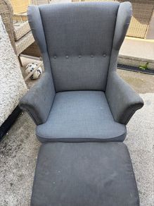armchair and footstool