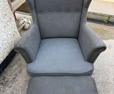armchair and footstool