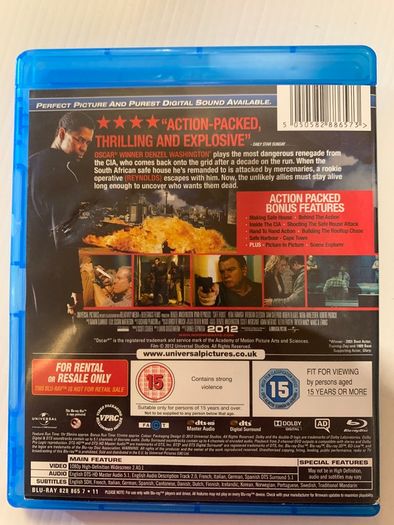 Safe House [2012] Denzel Washington, Ryan Reynolds, Vera Farmiga, Brendan Gleeson [Blu-ray Movie]