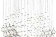 Heart Shape Crystal Chandelier, Modern Crystal Romantic LED Ceiling Lights Fixture, Rectangle Flush Mount Pendant Lamp for Living Room, Bedroom, Dining Room, Hallway, L50cm W20cm H70cm (FREE POSTAGE)