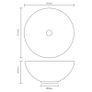 Bathroom Basin with Mixer Tap Ceramic Round White Image 9