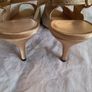 Gold Slingback Peep Toe Heels - Size 6 Image 5