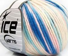 Yarn Luxury-Premium White, Blue Shades, Pink Shades