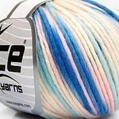 Yarn Luxury-Premium White, Blue Shades, Pink Shades