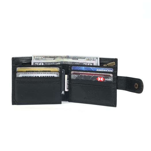 Leather RFID Wallet Slim Trifold Handmade Wallet Minimalist Card Holder