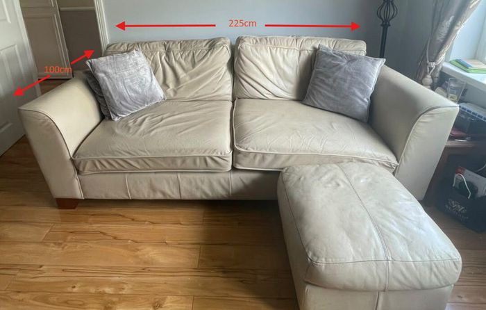Two comfy leather sofa's for sale