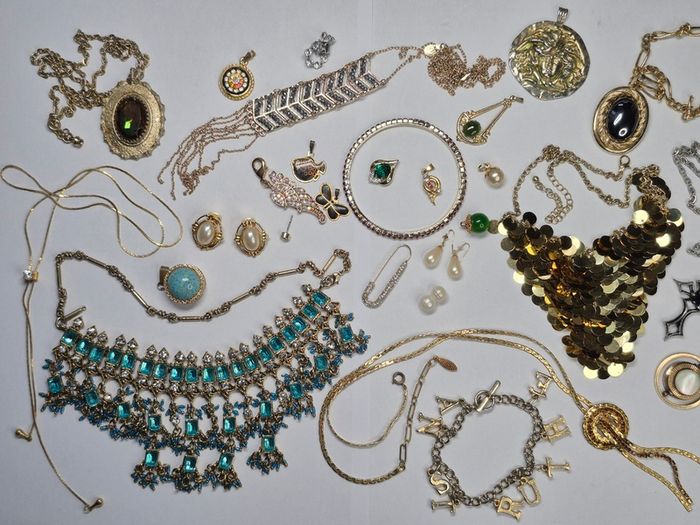 Vintage Mystery Jewelry lot including Kirks Follyand Sarah Coventry