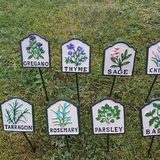 Cast iron herb  set